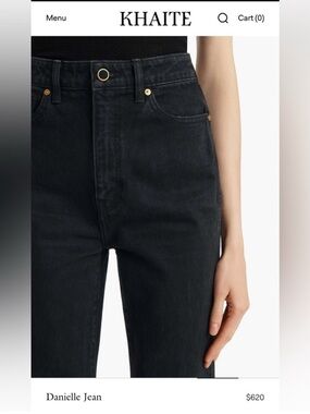 Khaite Jeans The Danielle Black Pants size 26